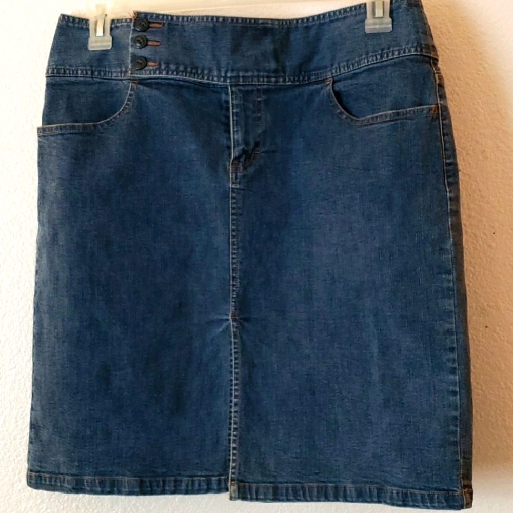 Tommy Hilfiger High Waisted Denim Skirt Size 12